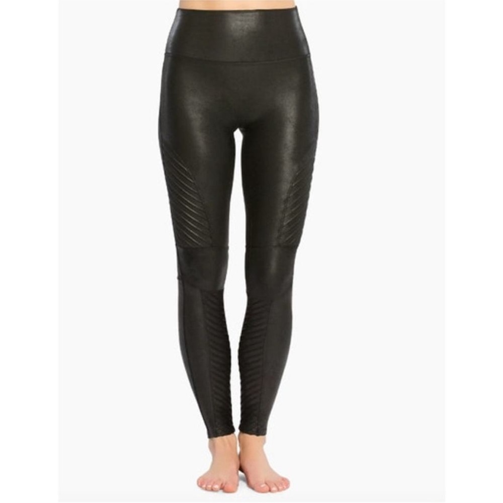 SPANX Black Faux Leather Leggings